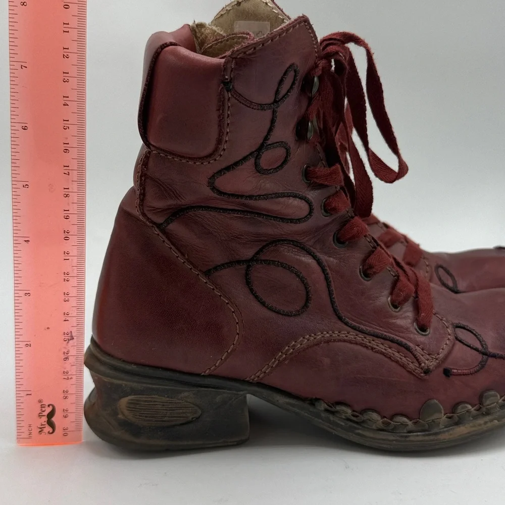 Rovers leather red steampunk Victorian boots size 8 women’s - Picture 7 of 7